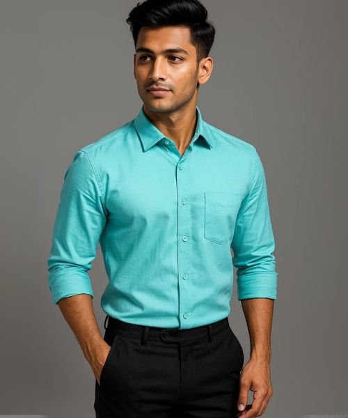 Export Quality Oxford Cotton Full Sleeve Shirt (Pest).