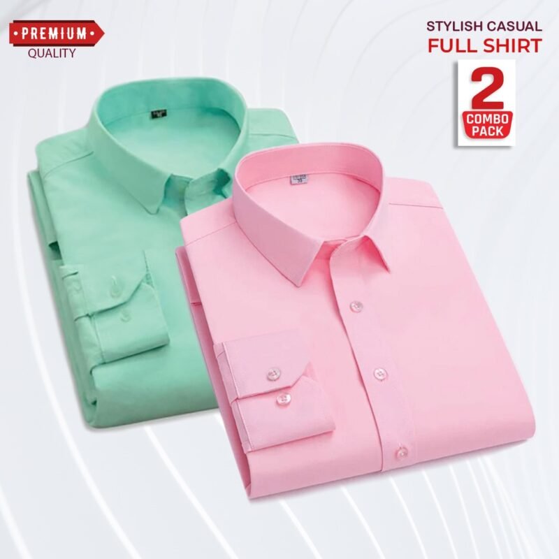 Solid shirt combo offer Pink and Pest